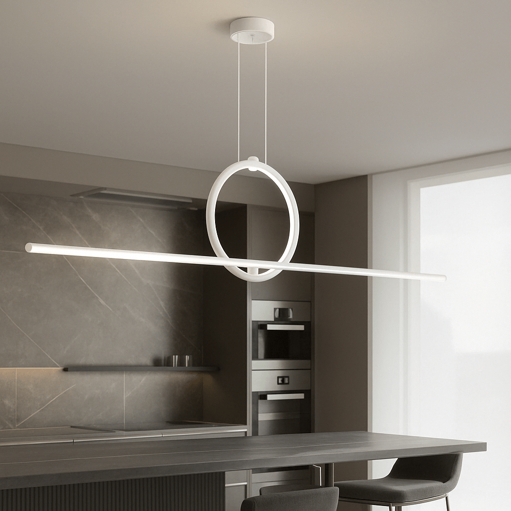 BLANC 100 CM / DIMMABLE GRADATION ( AVEC TÉLÉCOMMANDE ) Anneau led suspension