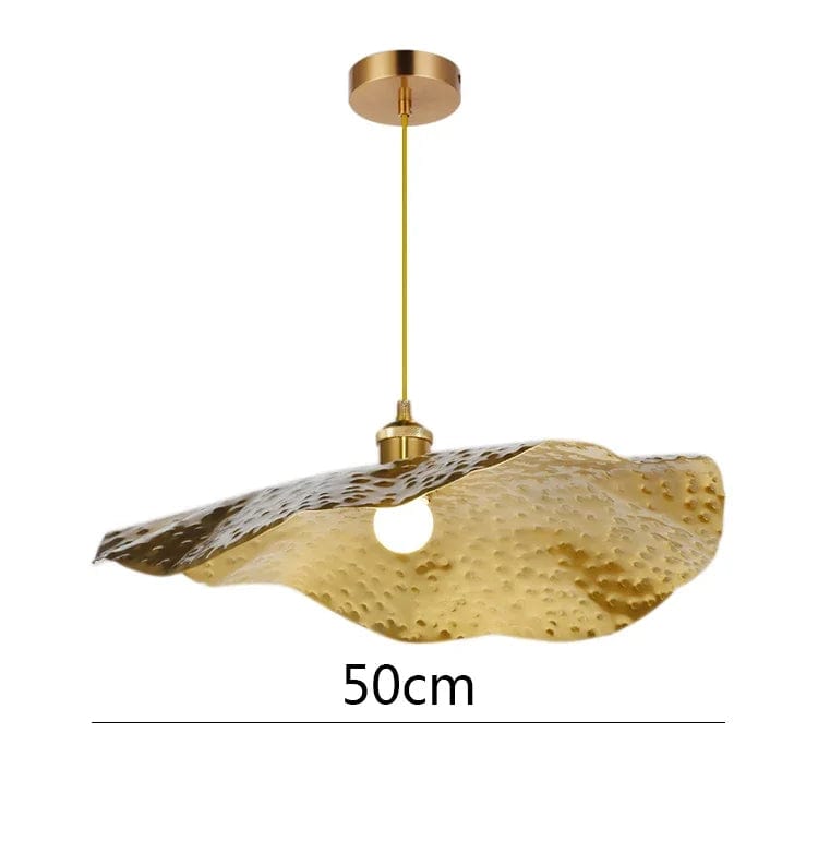 Dia 50cm Suspension feuille de lotus en laiton doré