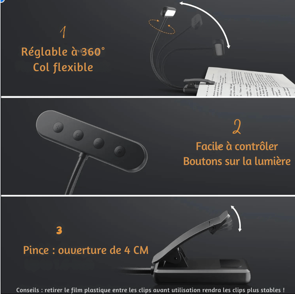 Lampe de lecture pour lit