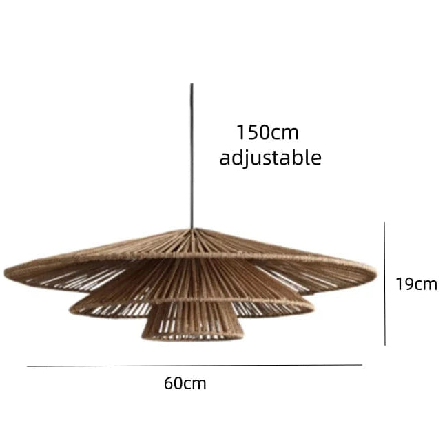 DIAMÈTRE 60CM / LUMIÈRE CHAUDE 3000k Lampe japonaise suspension
