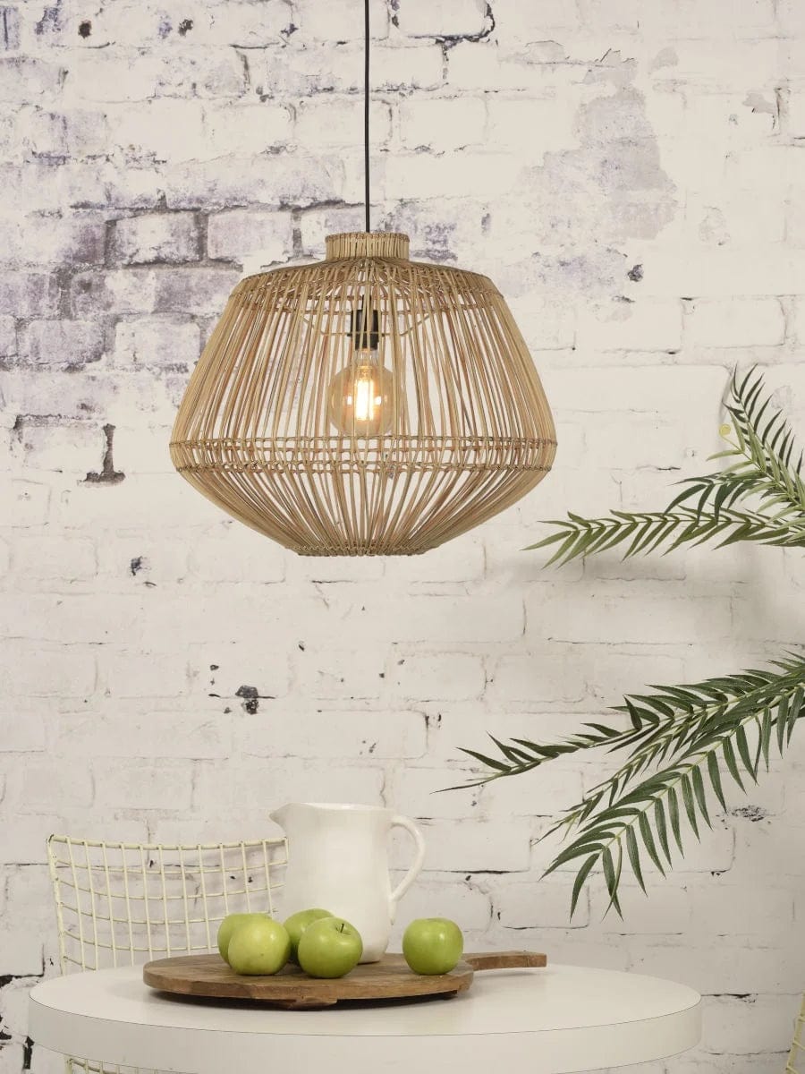 Lampe suspendue en rotin de Madagascar, naturel