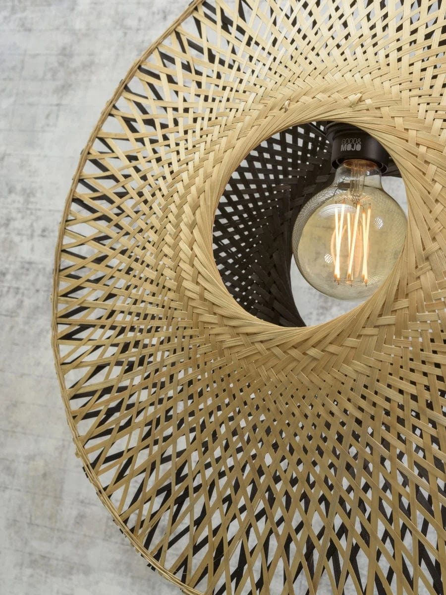 Lampe suspendue Kalimantan vertical dia.44x12cm bl./nat. S