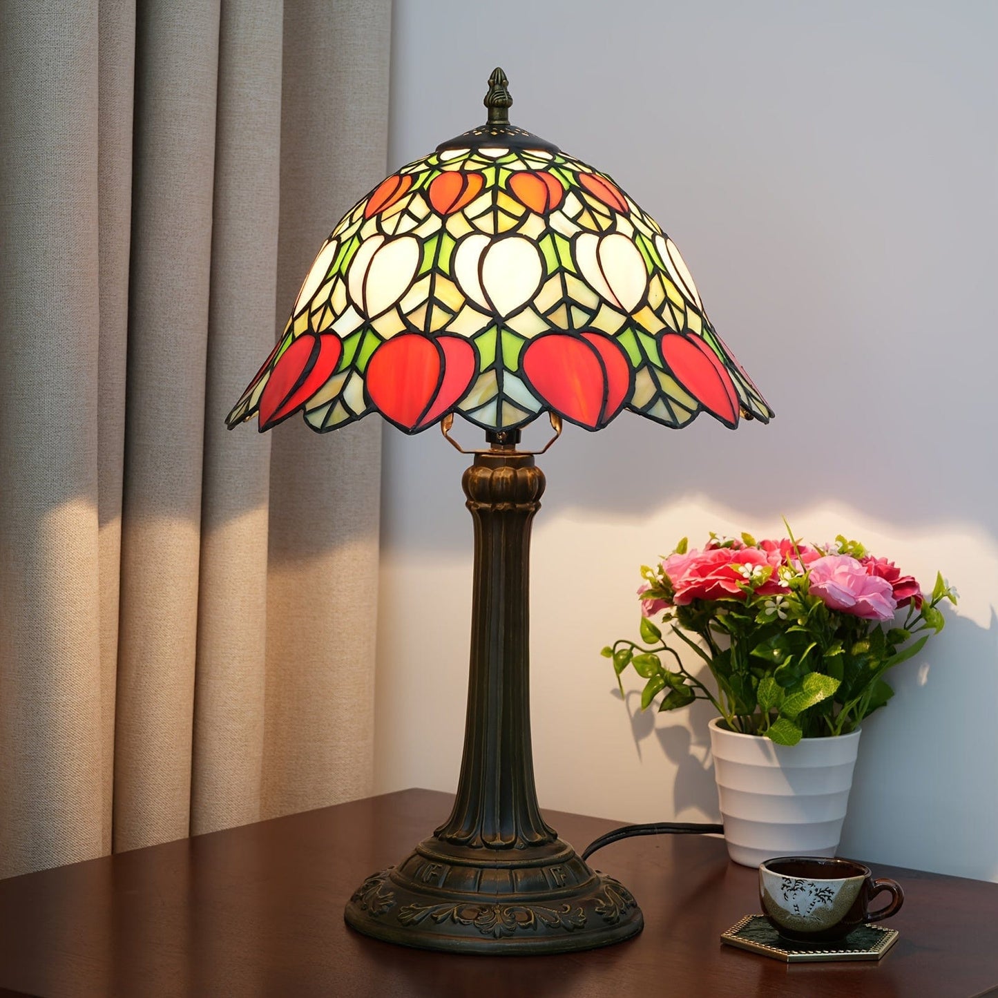 Lampe tiffany tulipe