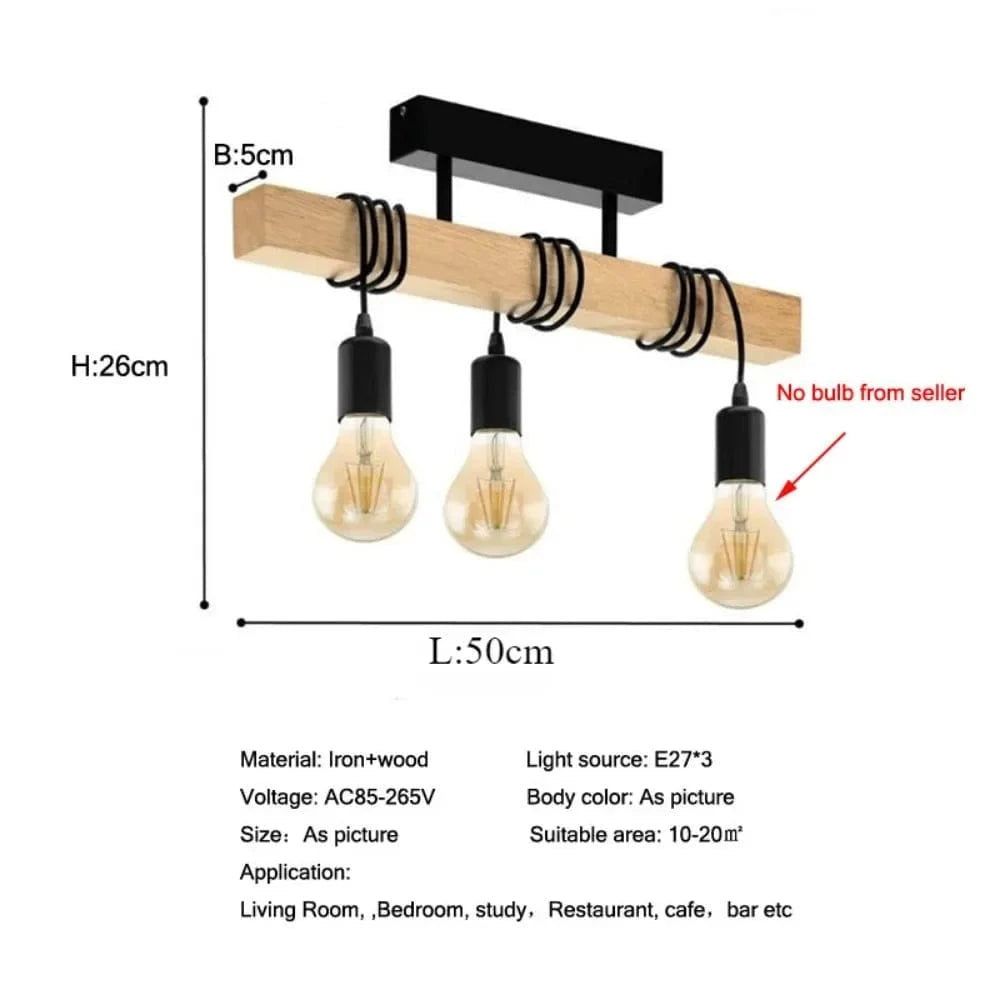 Luminaire plafonnier design bois