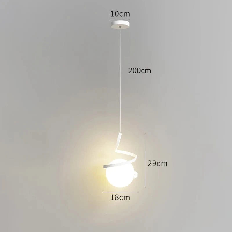 BLANC Luminaire suspension boule design