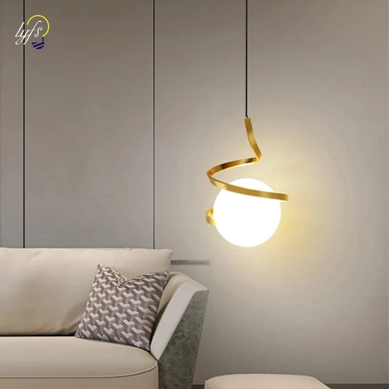 Luminaire suspension boule design