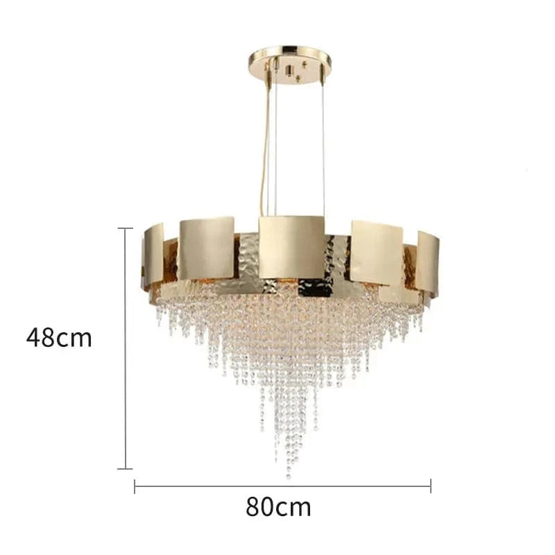 ROND 80 CM B / TRICOLORE ( CONTRÔLE INTERRUPTEUR MURALE) Lustre cascade