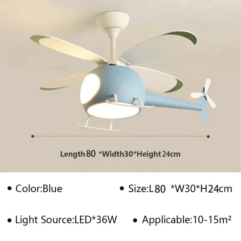 Type A Blue 80 / Tricolor Light(RC) Lustre helicoptere