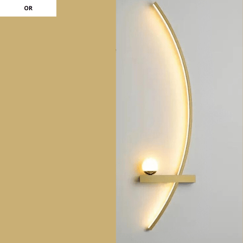 OR 85 CM / BLANC CHAUD / GAUCHE Applique murale chambre adulte