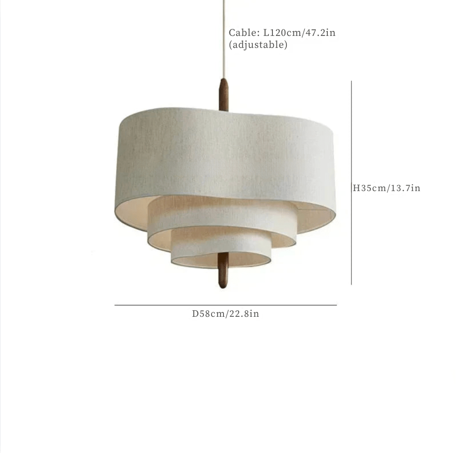 DIAMÈTRE 58cm / LUMIÈRE FROIDE Suspension abat-jour Japonais