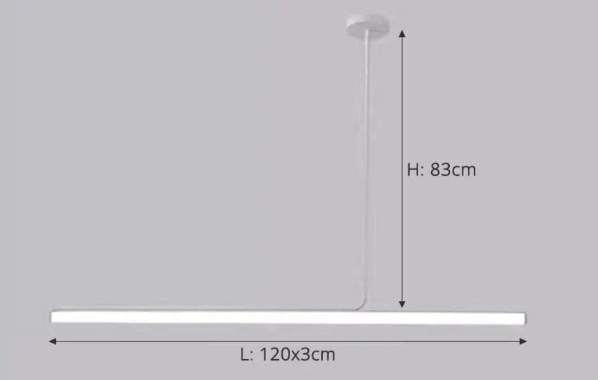BLANC 120 CM / DIMMABLE CONTRÔLE INTERRUPTEUR Suspension barre led ultra minimalisme