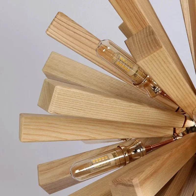 Suspension en bois Japonaise | Étoile