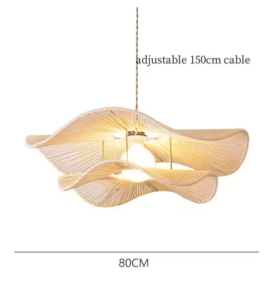 80 CM / BLANC Suspension en corde à deux niveaux