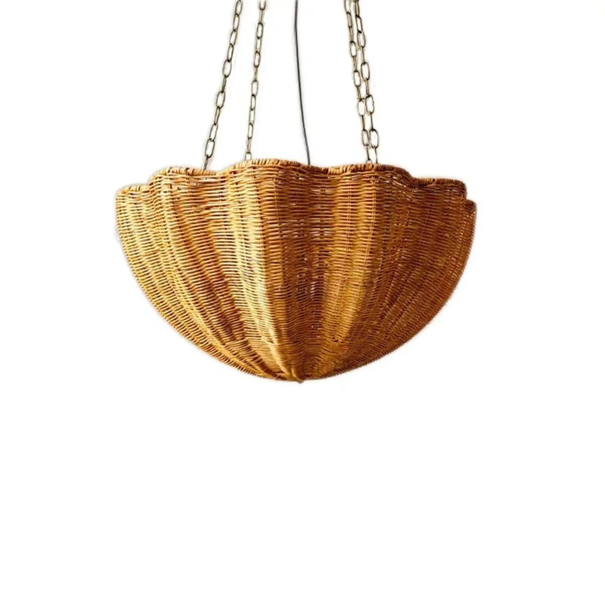 Suspension en rotin inversée