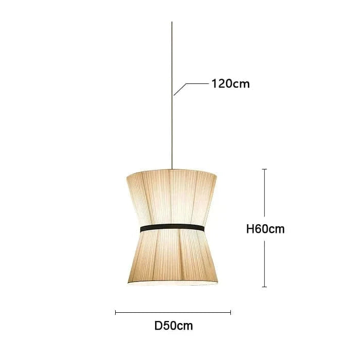D50cm / Warm light Suspension Japonaise en tissu design moderne