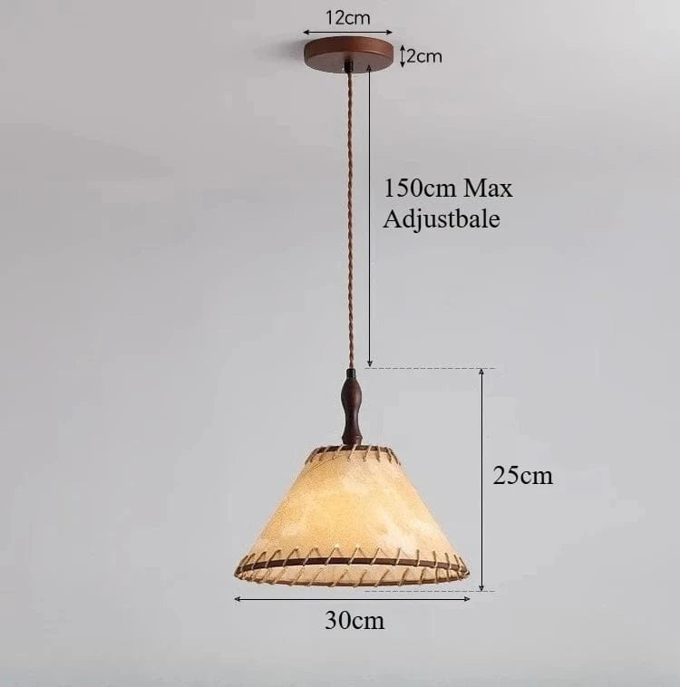 C 30x25cm / Warm Light Suspension Japonaise style ancien
