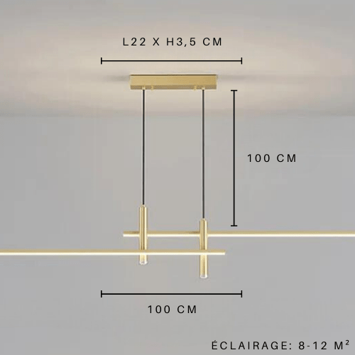 100cm-Or Luminaire suspension led