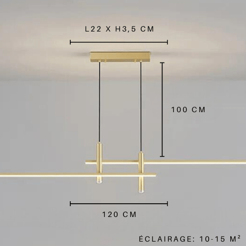 120cm-Or Luminaire suspension led