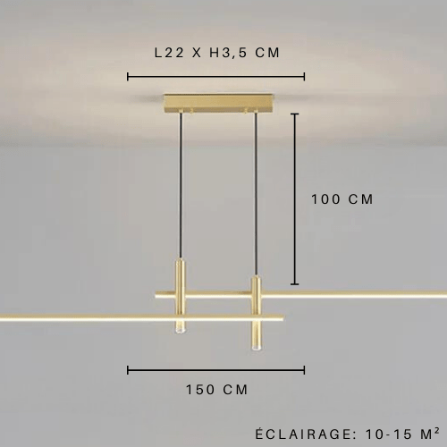 150cm-Or Luminaire suspension led