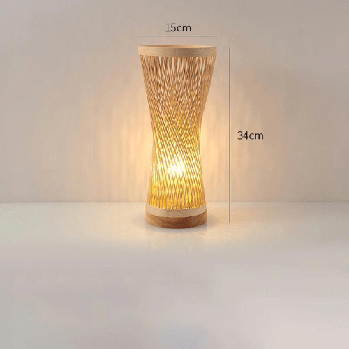 15cm x 34cm Lampe rotin