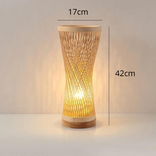 17cm x 42cm Lampe rotin