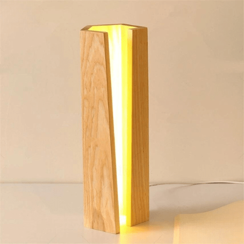 37 CM Lampe à poser en bois