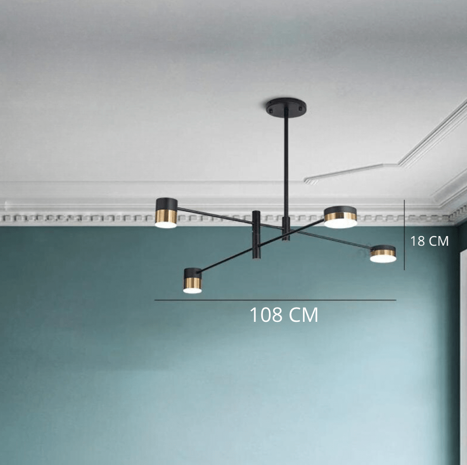 4 TÊTES - C / 110V / TRICOLORE DIMMABLE Lustre led moderne