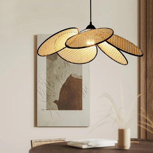 40CM / NEUTRE Luminaire suspension en osier