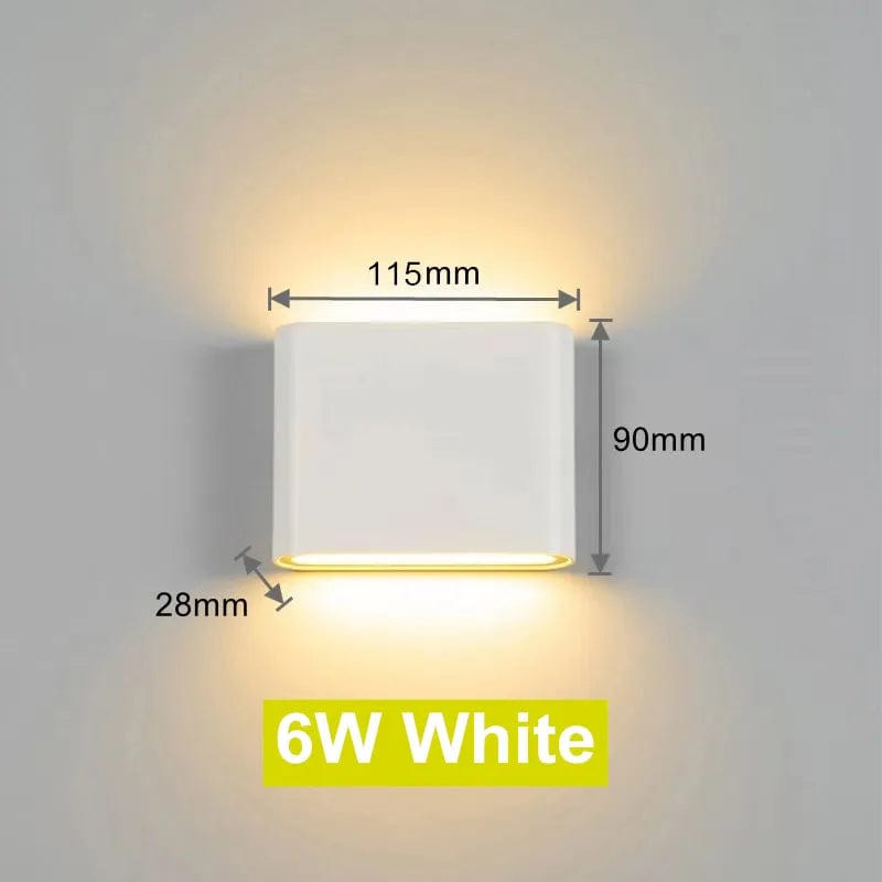 6W BLANC / LUMIÈRE FROIDE Applique murale aluminium brossé