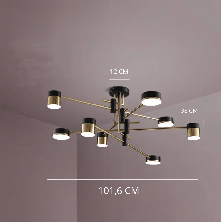 8 TÊTES - A / 110V / TRICOLORE DIMMABLE Lustre led moderne