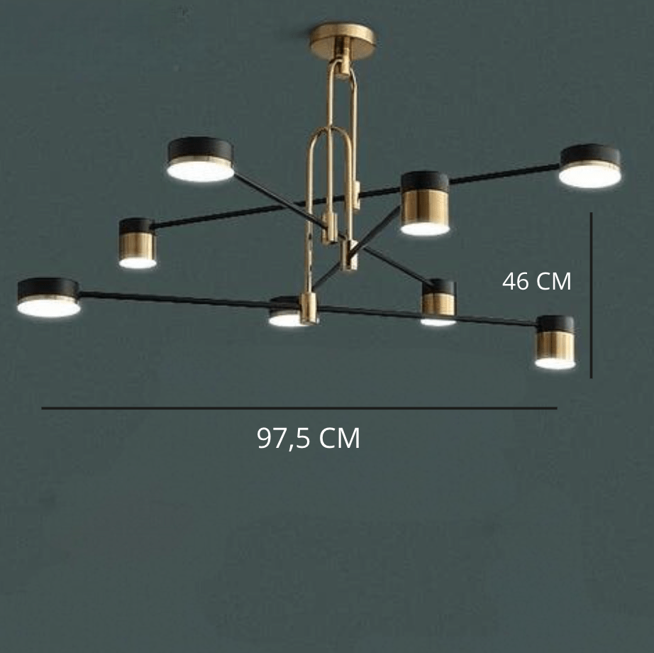 8 TÊTES - B / 110V / TRICOLORE DIMMABLE Lustre led moderne