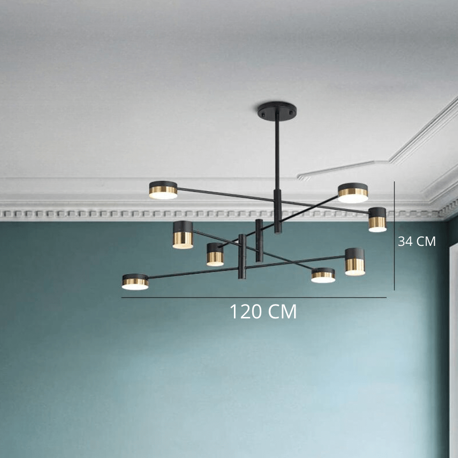 8 TÊTES - C / 110V / TRICOLORE DIMMABLE Lustre led moderne