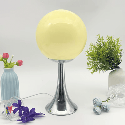 Lampe de chevet boule en verre