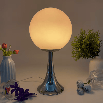 Lampe de chevet boule en verre