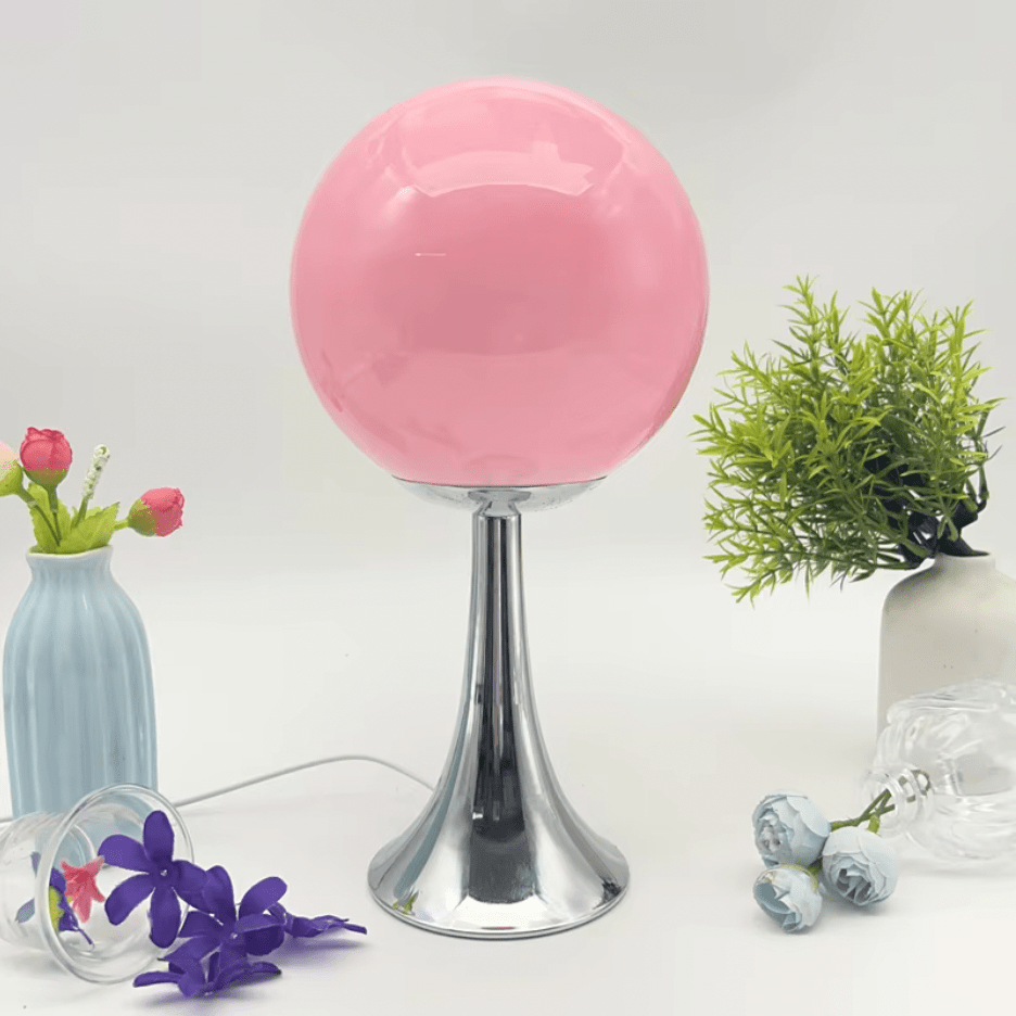 Lampe de chevet boule en verre