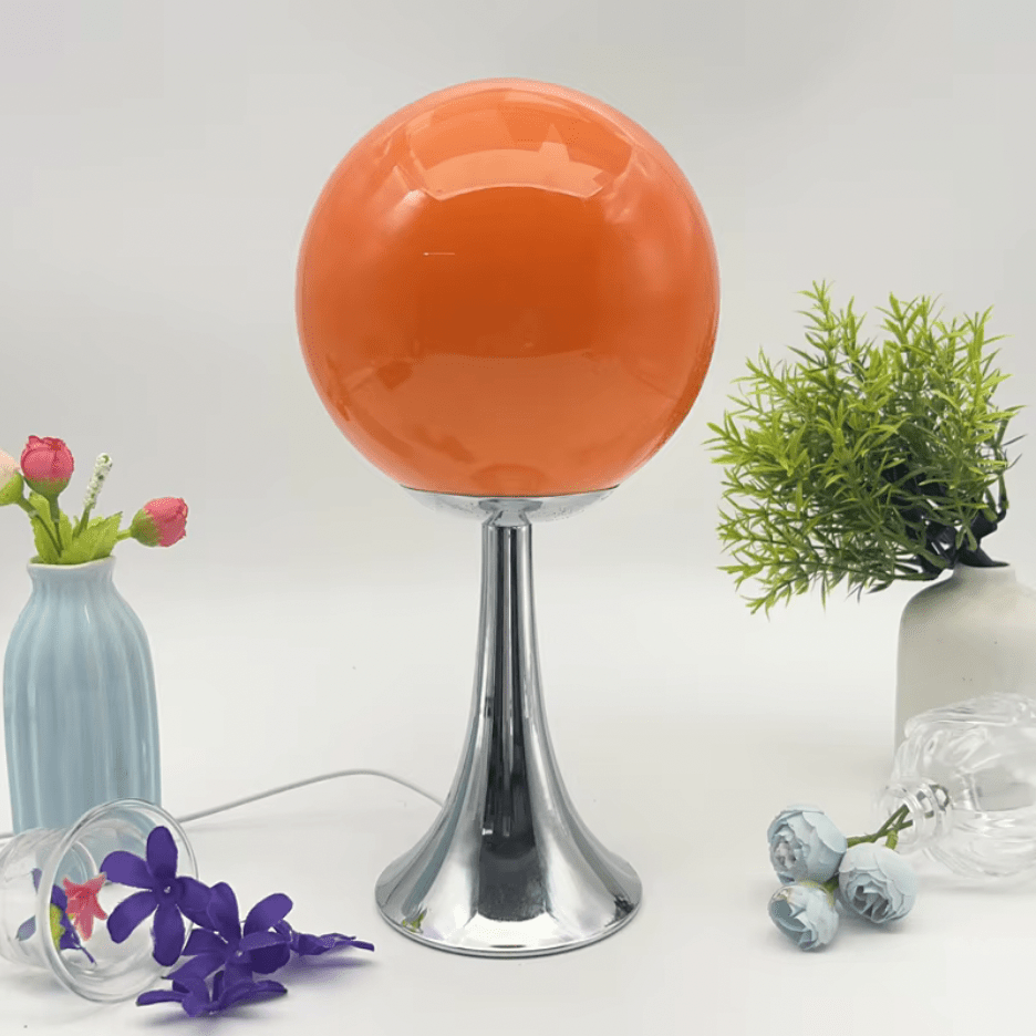 Lampe de chevet boule en verre