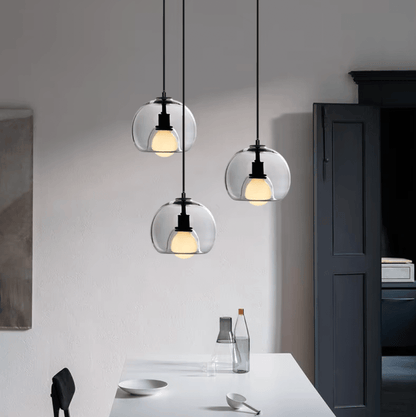 Suspensions en verre teinté