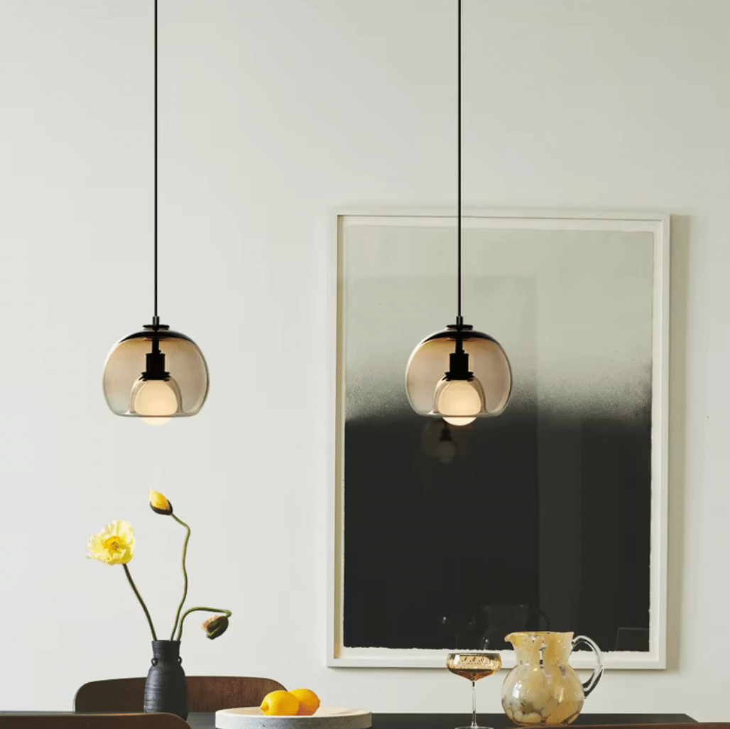 Suspensions en verre teinté