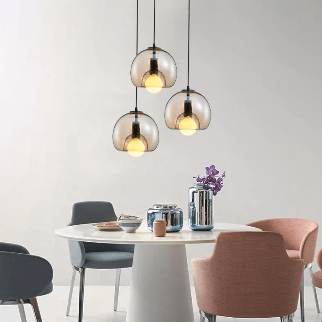 Suspensions en verre teinté