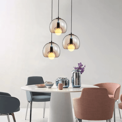 Suspensions en verre teinté