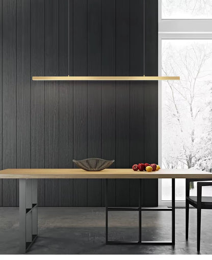 Lustre barre led doré