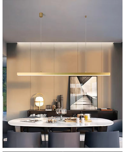Lustre barre led doré