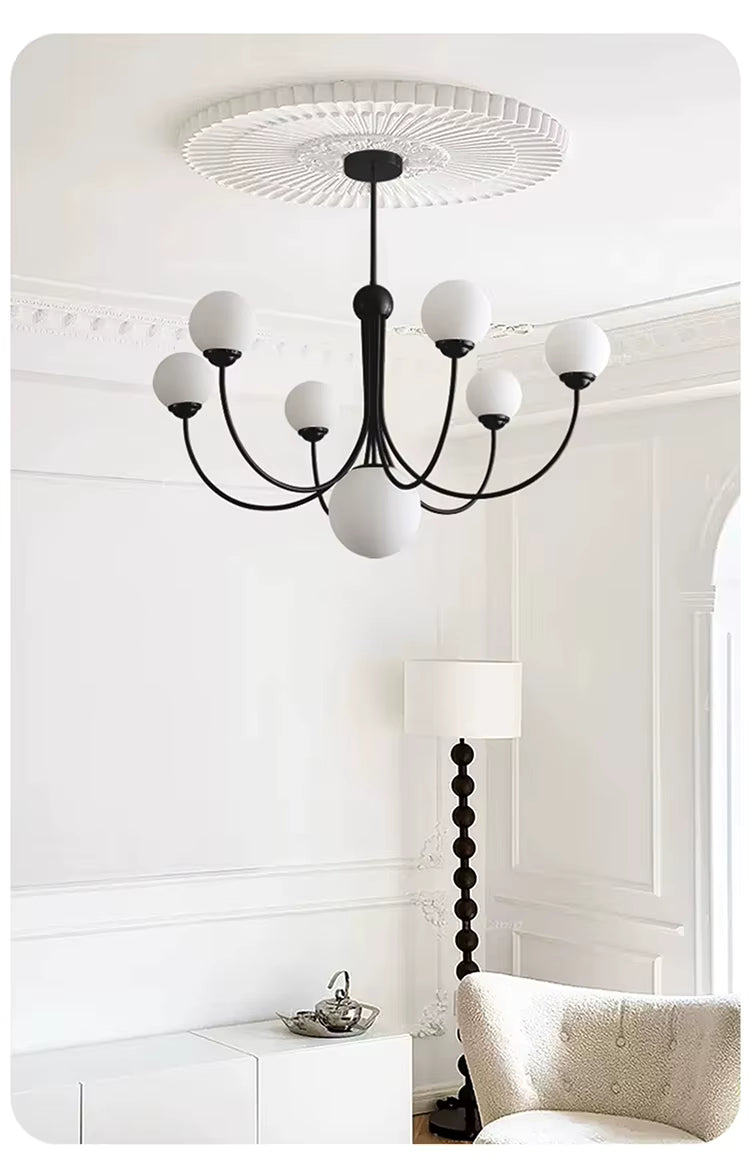 Lustre boule 5 têtes