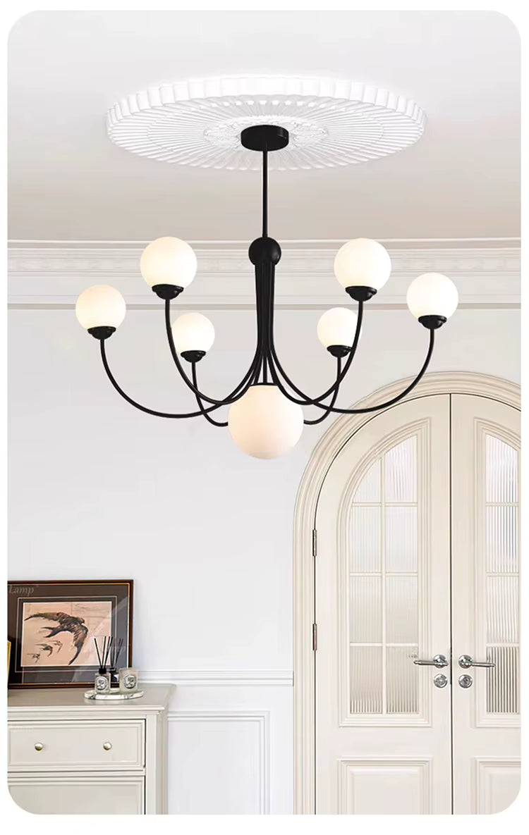 Lustre boule 5 têtes