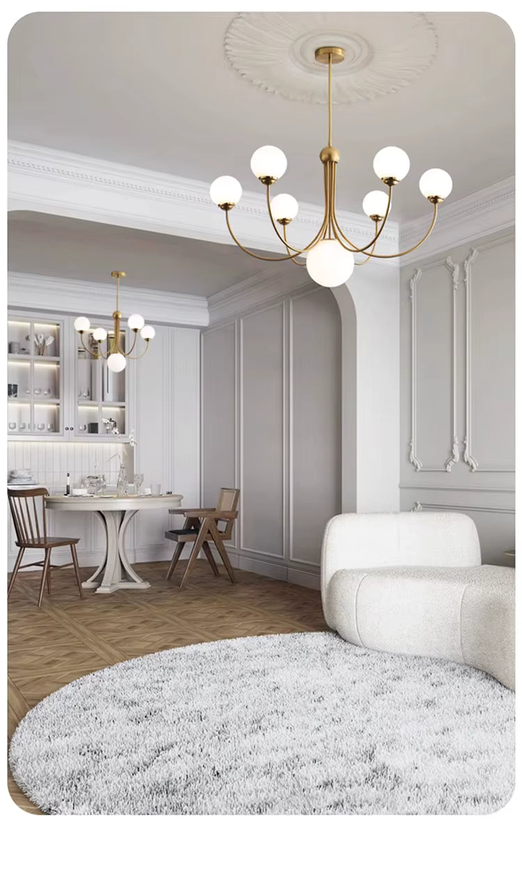 Lustre boule 5 têtes