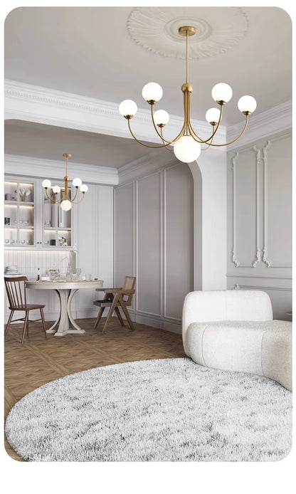 Lustre boule 5 têtes