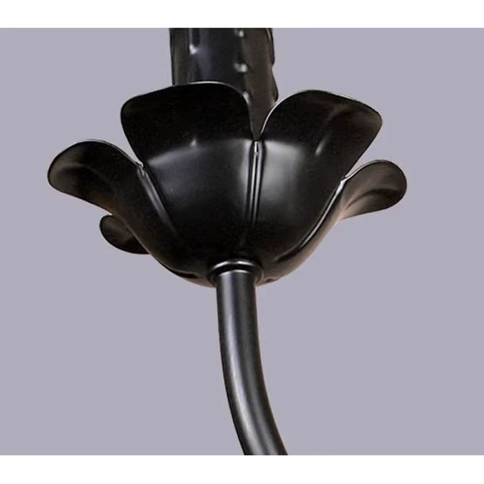 Lustre chandelier style ancien fer forgé noir