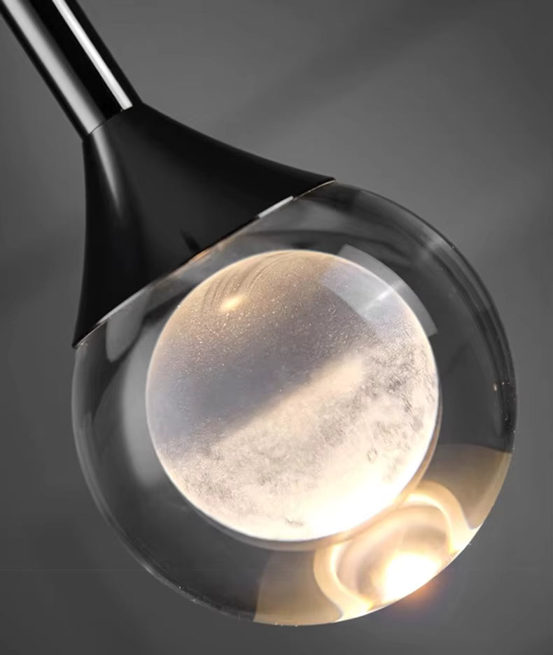 Lustre plafond haut | Goutte d'eau en cascade