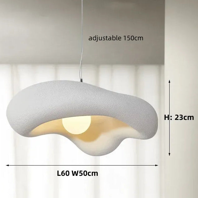 White / 3 colors light Suspension blanche design japandi