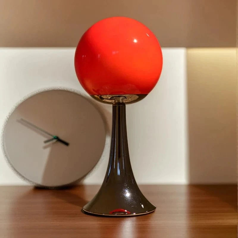 Lampe de chevet boule en verre